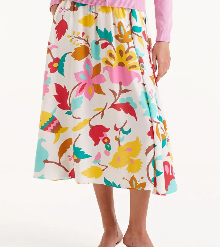 FALDA MIDI ESTAMPADO FLORAL
