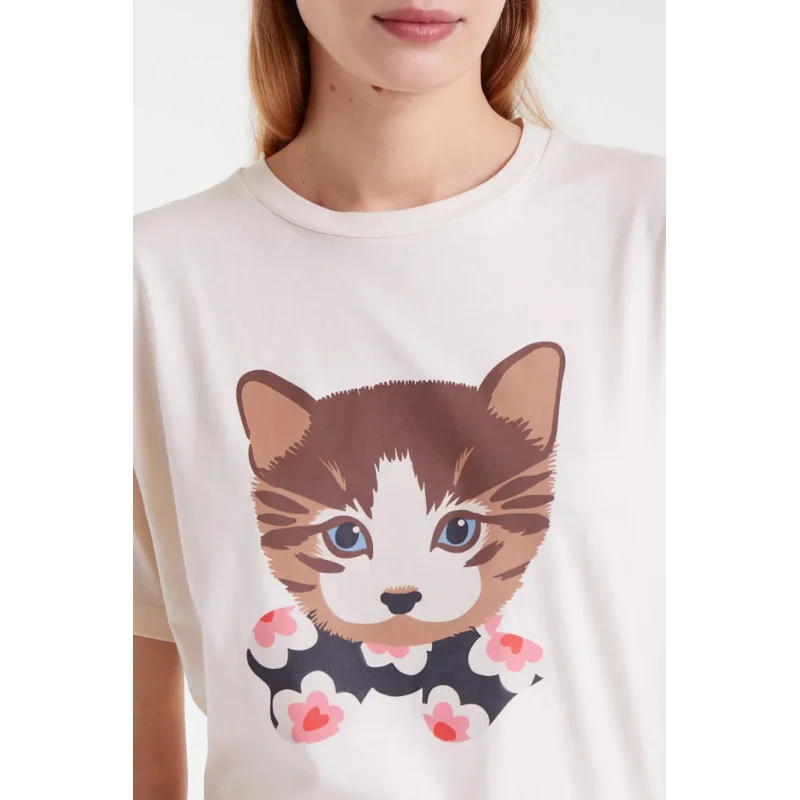 CAMISETA ALGODON DE GATITO