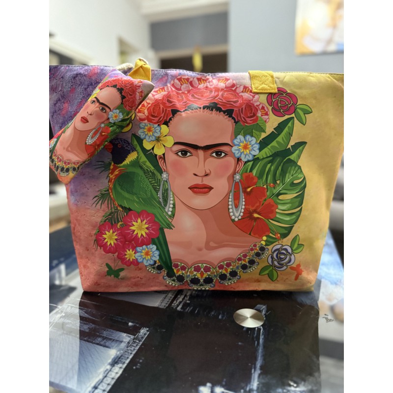 BOLSO PLAYA FRIDA KAHLO
