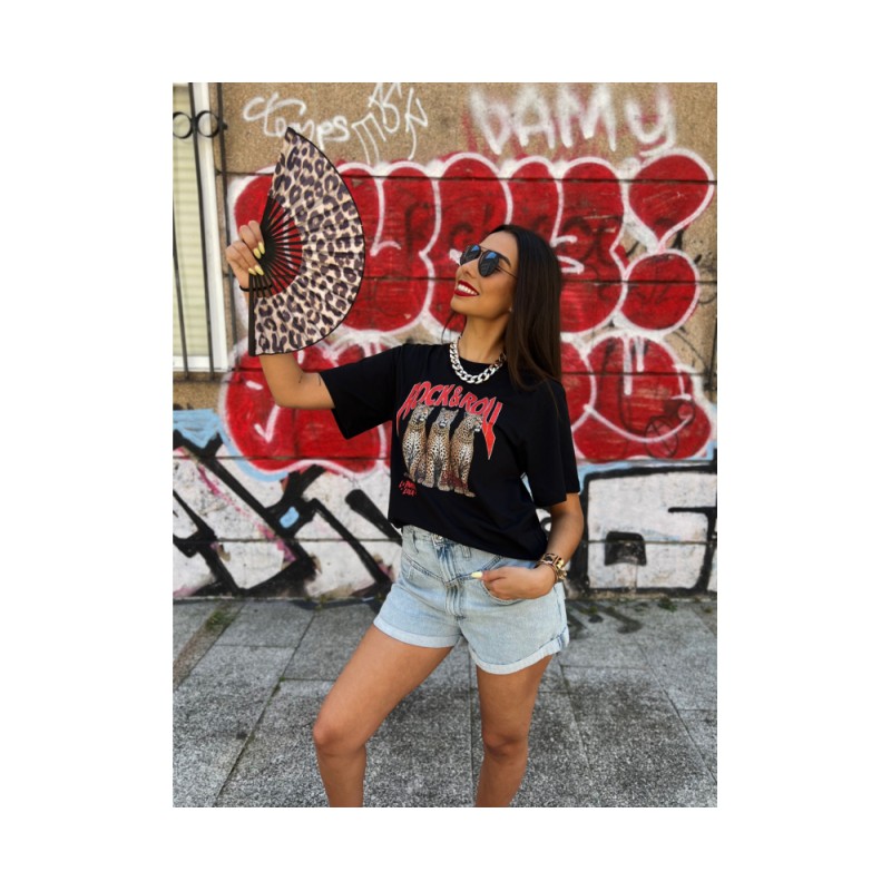 CAMISETA ROCK&ROLL NEGRA